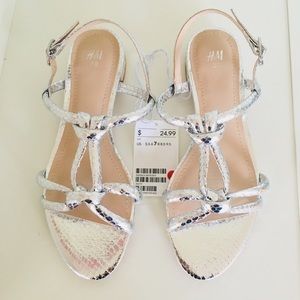 H&M METALLIC SANDALS